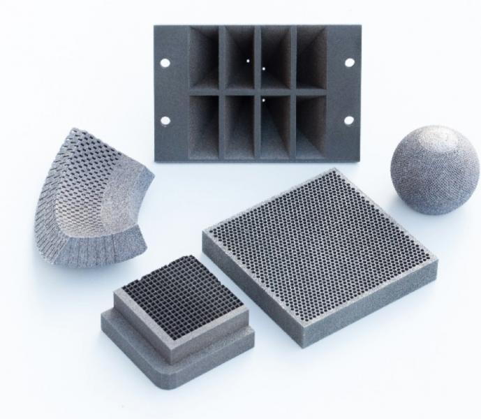 用增材制造技术形成的复杂3d打印钨样品的例子。