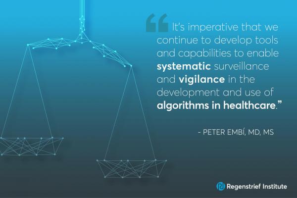 人工智能(AI)驱动的医疗保健有可能改变医疗决策和治疗，但必须对AI算法进行彻底测试和持续监测，以避免对患者造成意想不到的后果。在JAMA Network Open上，Regenstrief研究所主席Peter Embí医学博士呼吁解决算法警觉(他创造的术语，用于与评估、监测、理解和预防算法在医疗保健中的不利影响相关的科学方法和活动)